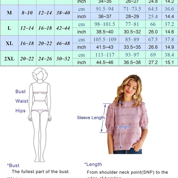 Grace Karin puff sleeve business casual shorts sleeve blouse size medium NWT - Picture 7 of 12